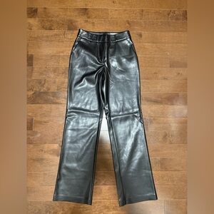 Dynamite Camelia Straight Leg Faux Leather Pants